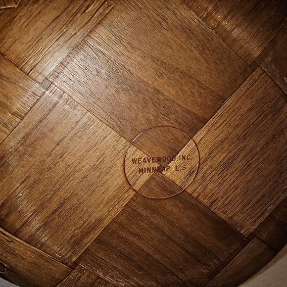 Vintage 1970's Weavewood Inc. Minneapolis - Large Bowl - 12" - Picture 4 of 6